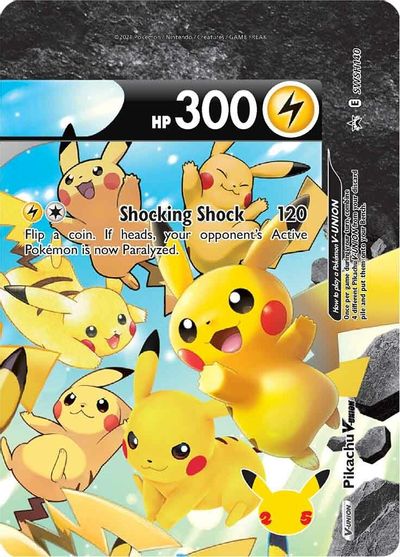 Pikachu V-UNION (SWSH140) (Celebrations) [Sword & Shield: Black Star Promos] | Event Horizon Hobbies CA