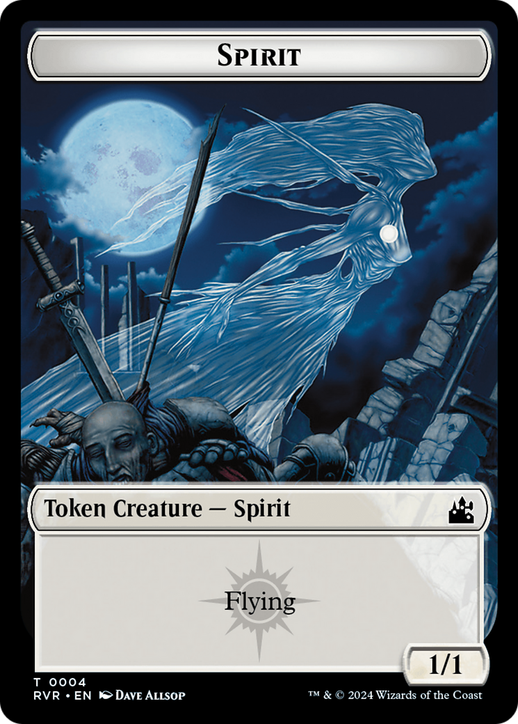 Spirit (0018) // Spirit (0004) Double-Sided Token [Ravnica Remastered Tokens] | Event Horizon Hobbies CA