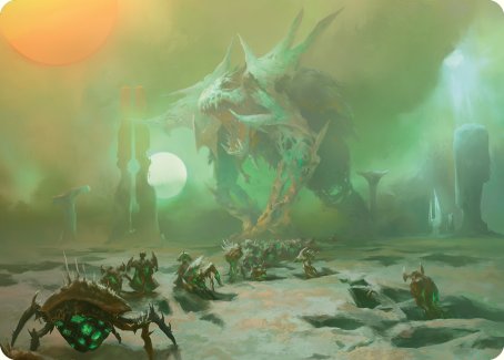 Green Sun's Twilight Art Card [Phyrexia: All Will Be One Art Series] | Event Horizon Hobbies CA