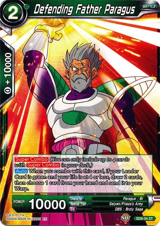 Defending Father Paragus (Starter Deck - Rising Broly) (SD8-04) [Destroyer Kings] | Event Horizon Hobbies CA