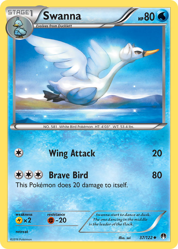 Swanna (37/122) [XY: BREAKpoint] | Event Horizon Hobbies CA