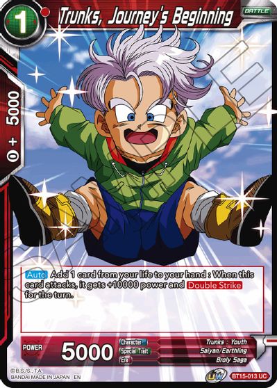 Trunks, Journey's Beginning (BT15-013) [Saiyan Showdown] | Event Horizon Hobbies CA