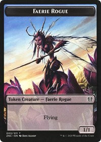 Faerie Rogue // Goblin Rogue Double-sided Token [Commander: Zendikar Rising Tokens] | Event Horizon Hobbies CA