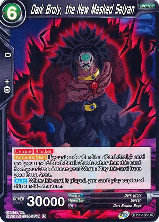 Dark Broly, the New Masked Saiyan (BT11-135) [Vermilion Bloodline] | Event Horizon Hobbies CA