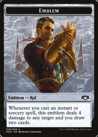 Emblem - Ral, Izzet Viceroy [Mythic Edition Tokens] | Event Horizon Hobbies CA