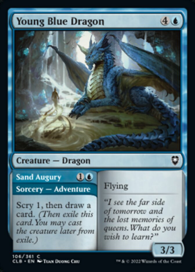 Young Blue Dragon // Sand Augury [Commander Legends: Battle for Baldur's Gate] | Event Horizon Hobbies CA