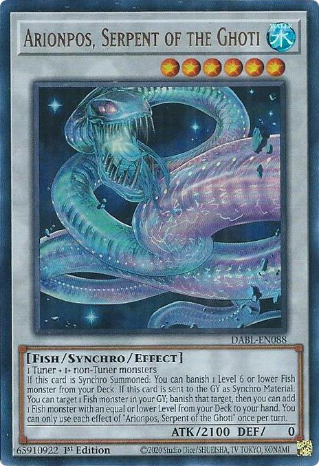 Arionpos, Serpent of the Ghoti [DABL-EN088] Ultra Rare | Event Horizon Hobbies CA