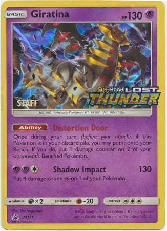 Giratina (SM151) (Staff Prerelease Promo) [Sun & Moon: Black Star Promos] | Event Horizon Hobbies CA