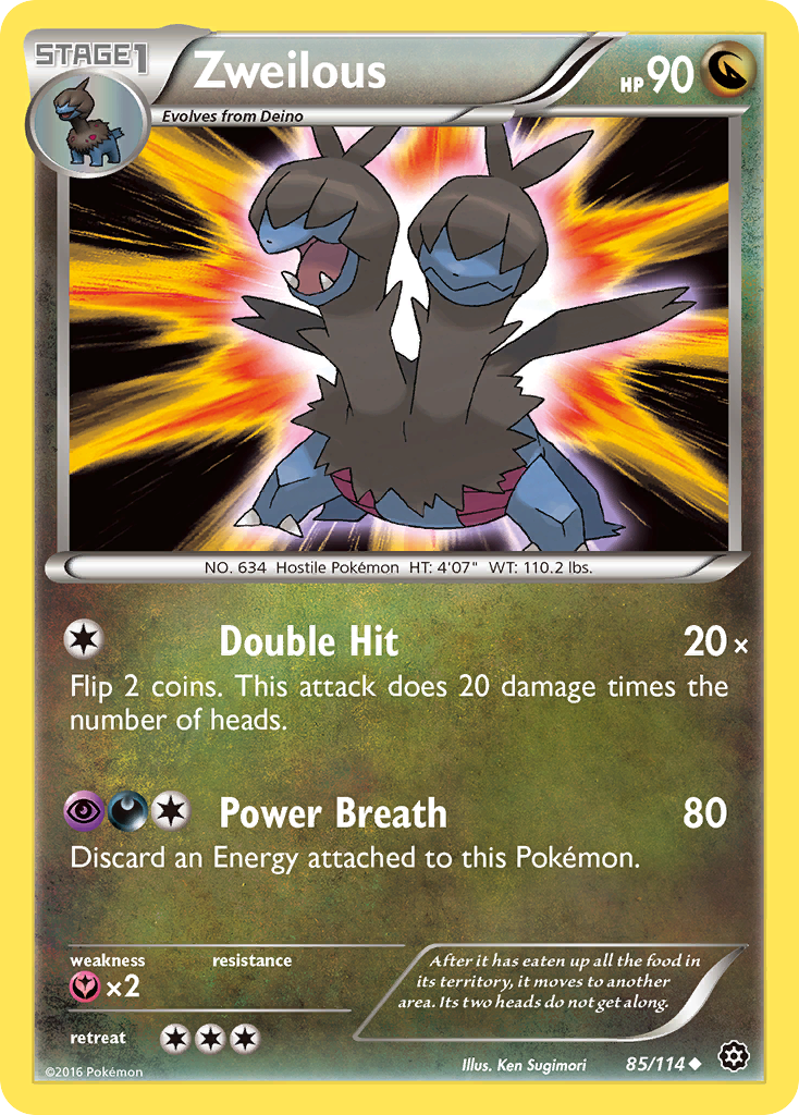 Zweilous (85/114) [XY: Steam Siege] | Event Horizon Hobbies CA