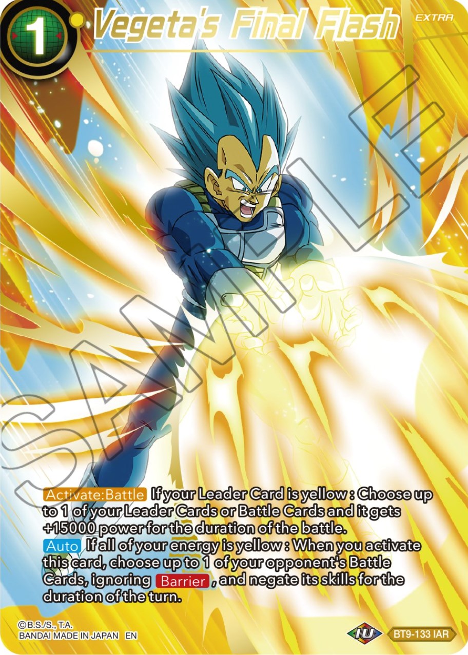 Vegeta's Final Flash (BT9-133) [Theme Selection: History of Vegeta] | Event Horizon Hobbies CA