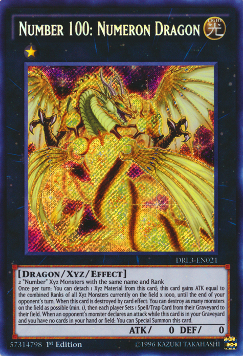 Number 100: Numeron Dragon [DRL3-EN021] Secret Rare | Event Horizon Hobbies CA