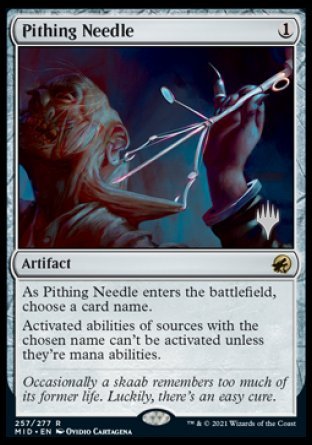 Pithing Needle (Promo Pack) [Innistrad: Midnight Hunt Promos] | Event Horizon Hobbies CA