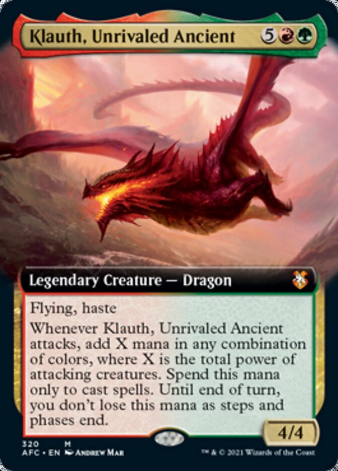 Klauth, Unrivaled Ancient (Extended) [Dungeons & Dragons: Adventures in the Forgotten Realms Commander] | Event Horizon Hobbies CA