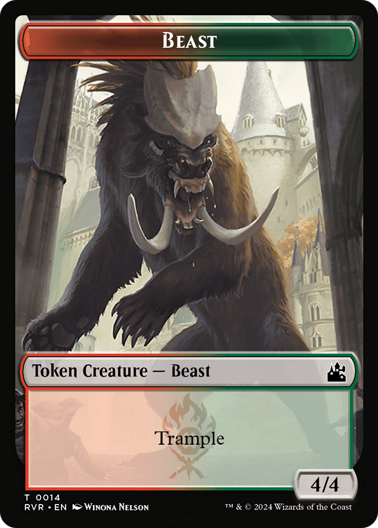 Beast Token [Ravnica Remastered Tokens] | Event Horizon Hobbies CA