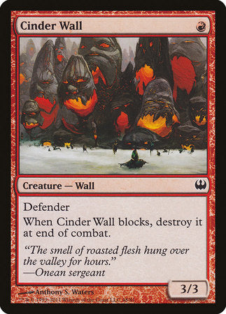 Cinder Wall [Duel Decks: Knights vs. Dragons] | Event Horizon Hobbies CA