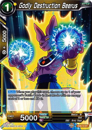 Godly Destruction Beerus (Starter Deck - Rising Broly) (SD8-10) [Destroyer Kings] | Event Horizon Hobbies CA