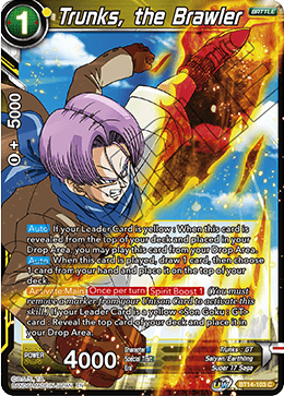 Trunks, the Brawler (BT14-103) [Cross Spirits] | Event Horizon Hobbies CA