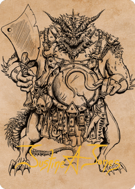 Thrakkus the Butcher Art Card (Gold-Stamped Signature) [Commander Legends: Battle for Baldur's Gate Art Series] | Event Horizon Hobbies CA