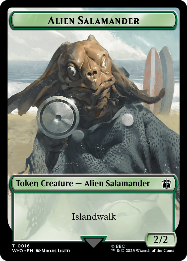 Alien Salamander // Mutant Double-Sided Token [Doctor Who Tokens] | Event Horizon Hobbies CA