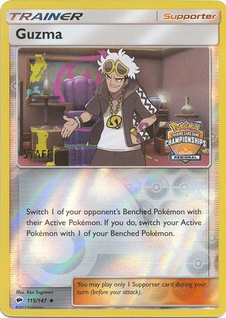 Guzma (115/147) (League Promo) (Staff) [Sun & Moon: Burning Shadows] | Event Horizon Hobbies CA