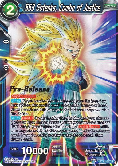 SS3 Gotenks, Combo of Justice (BT14-047) [Cross Spirits Prerelease Promos] | Event Horizon Hobbies CA