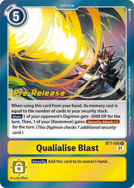 Qualialise Blast [BT7-100] [Next Adventure Pre-Release Cards] | Event Horizon Hobbies CA