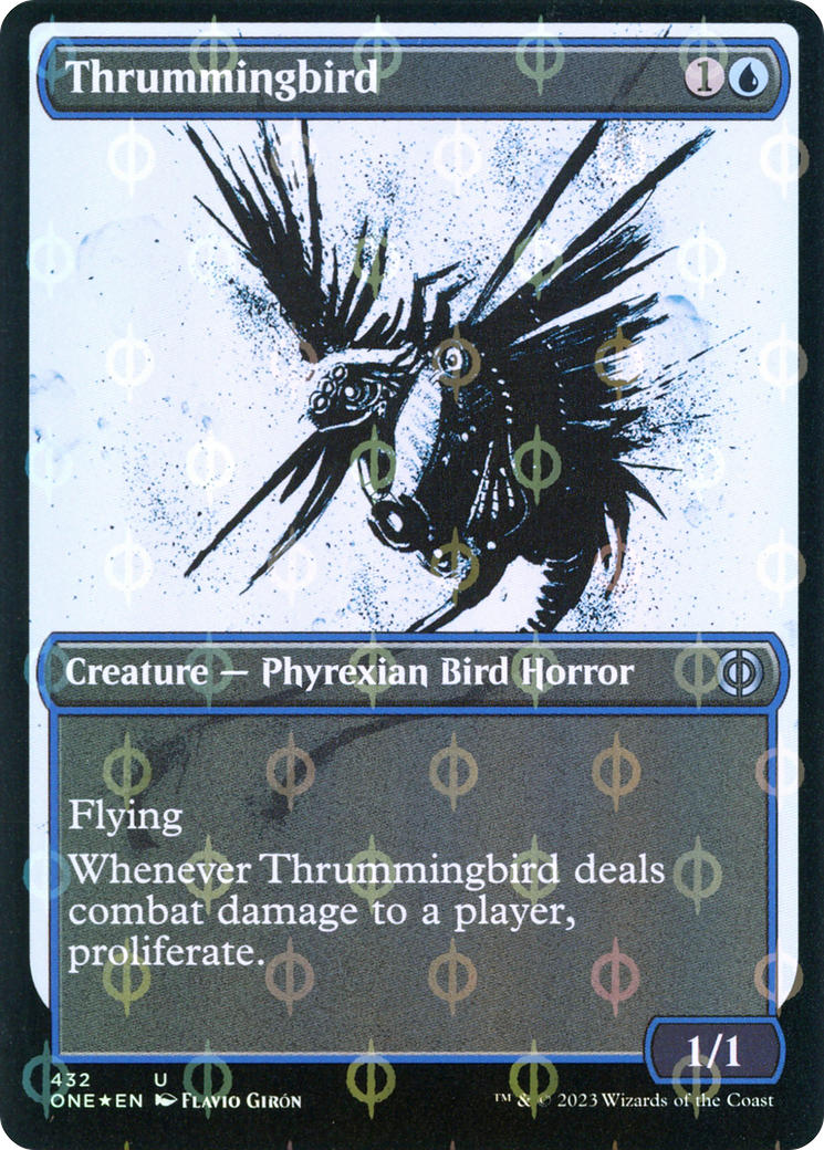 Thrummingbird (Showcase Ichor Step-and-Compleat Foil) [Phyrexia: All Will Be One] | Event Horizon Hobbies CA