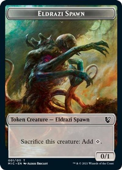 Eldrazi Spawn // Human Soldier Double-sided Token [Innistrad: Midnight Hunt Commander] | Event Horizon Hobbies CA