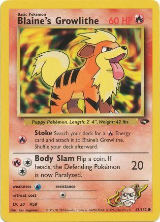 Blaine's Growlithe (62/132) [Gym Challenge Unlimited] | Event Horizon Hobbies CA