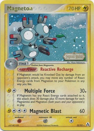 Magneton (22/92) (Stamped) [EX: Legend Maker] | Event Horizon Hobbies CA