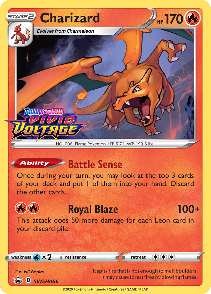 Charizard (SWSH066) (Prerelease Promo) [Sword & Shield: Black Star Promos] | Event Horizon Hobbies CA