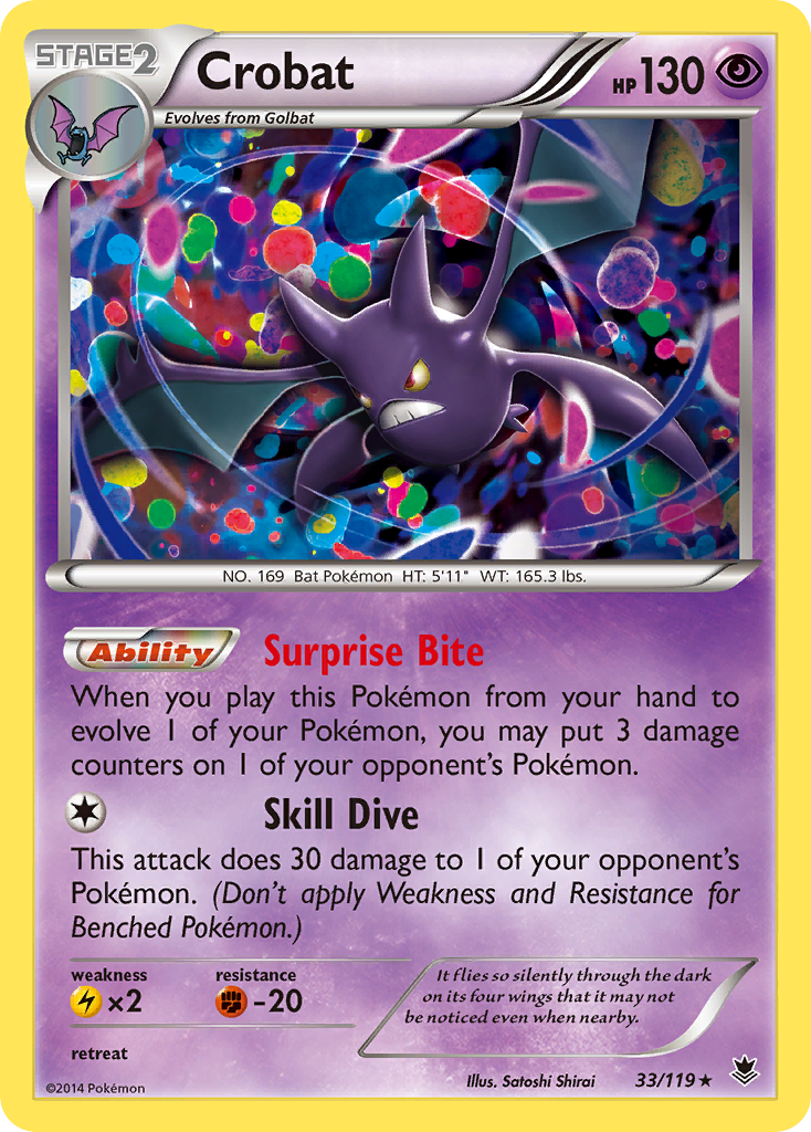 Crobat (33/119) [XY: Phantom Forces] | Event Horizon Hobbies CA