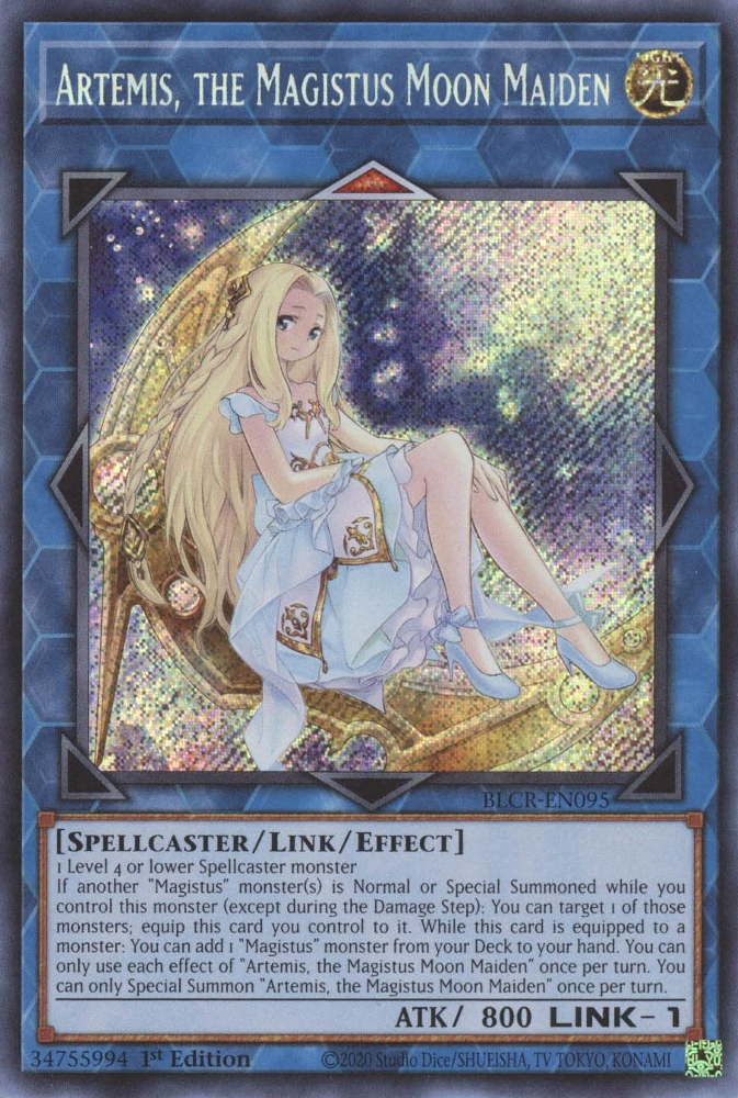 Artemis, the Magistus Moon Maiden [BLCR-EN095] Secret Rare | Event Horizon Hobbies CA