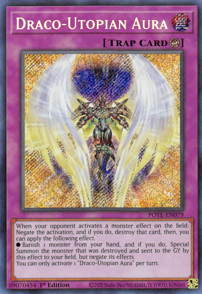 Draco-Utopian Aura [POTE-EN079] Secret Rare | Event Horizon Hobbies CA