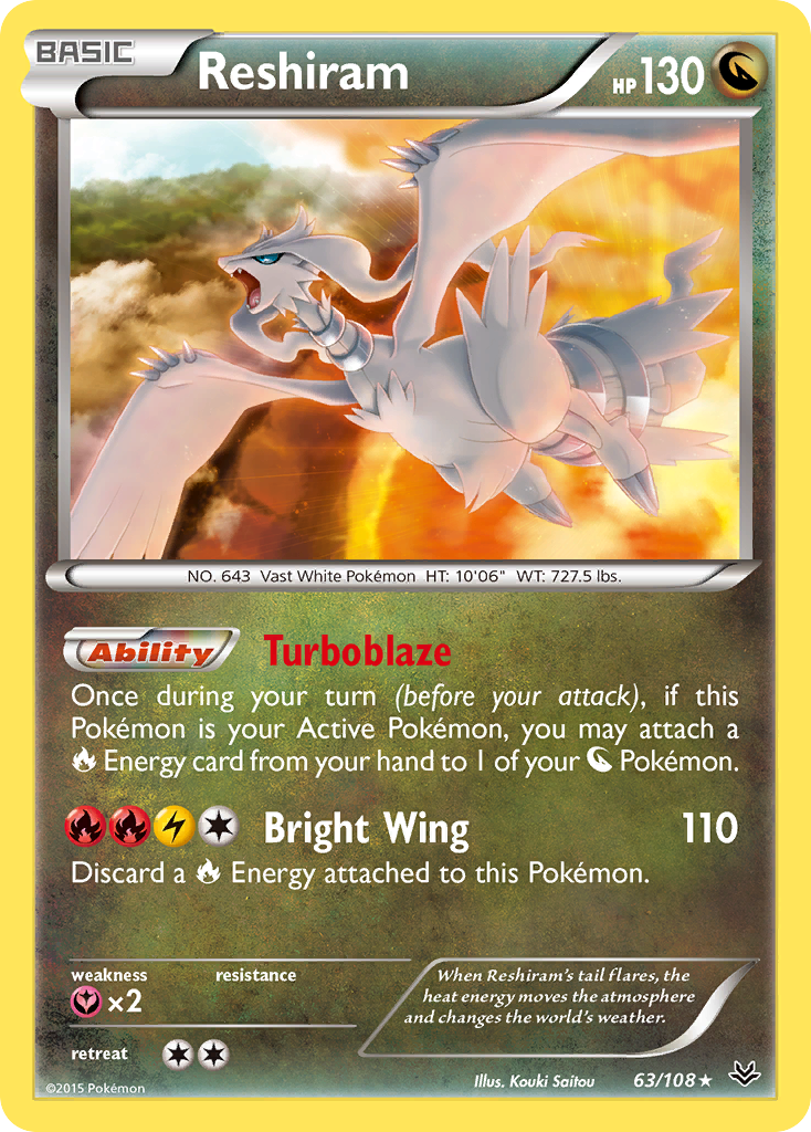 Reshiram (63/108) [XY: Roaring Skies] | Event Horizon Hobbies CA