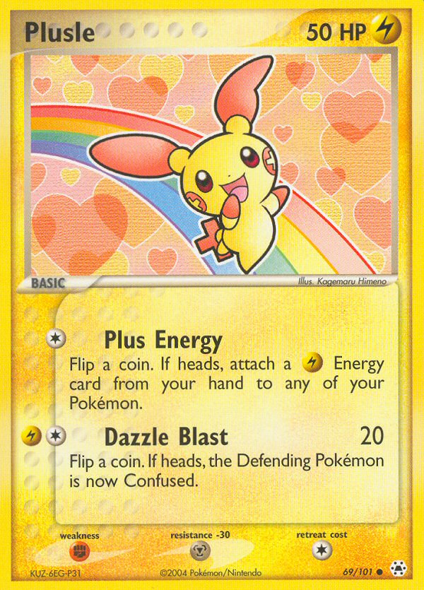 Plusle (69/101) [EX: Hidden Legends] | Event Horizon Hobbies CA