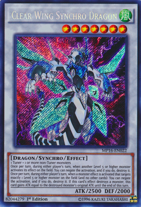 Clear Wing Synchro Dragon [MP16-EN022] Secret Rare | Event Horizon Hobbies CA