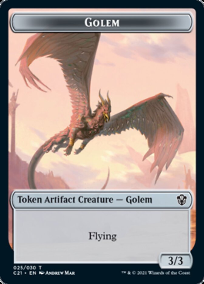 Golem (025) // Thopter Token [Commander 2021 Tokens] | Event Horizon Hobbies CA