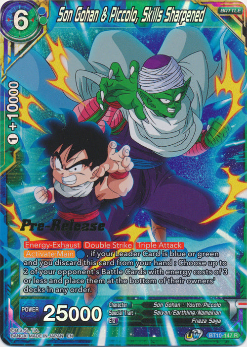 Son Gohan & Piccolo, Skills Sharpened (BT10-147) [Rise of the Unison Warrior Prerelease Promos] | Event Horizon Hobbies CA