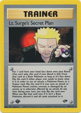 Lt. Surge's Secret Plan (107/132) [Gym Challenge 1st Edition] | Event Horizon Hobbies CA