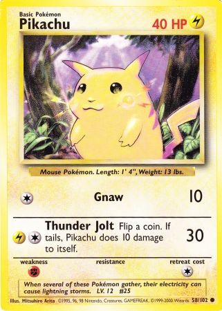 Pikachu (58/102) (Jumbo Card) [Base Set Unlimited] | Event Horizon Hobbies CA