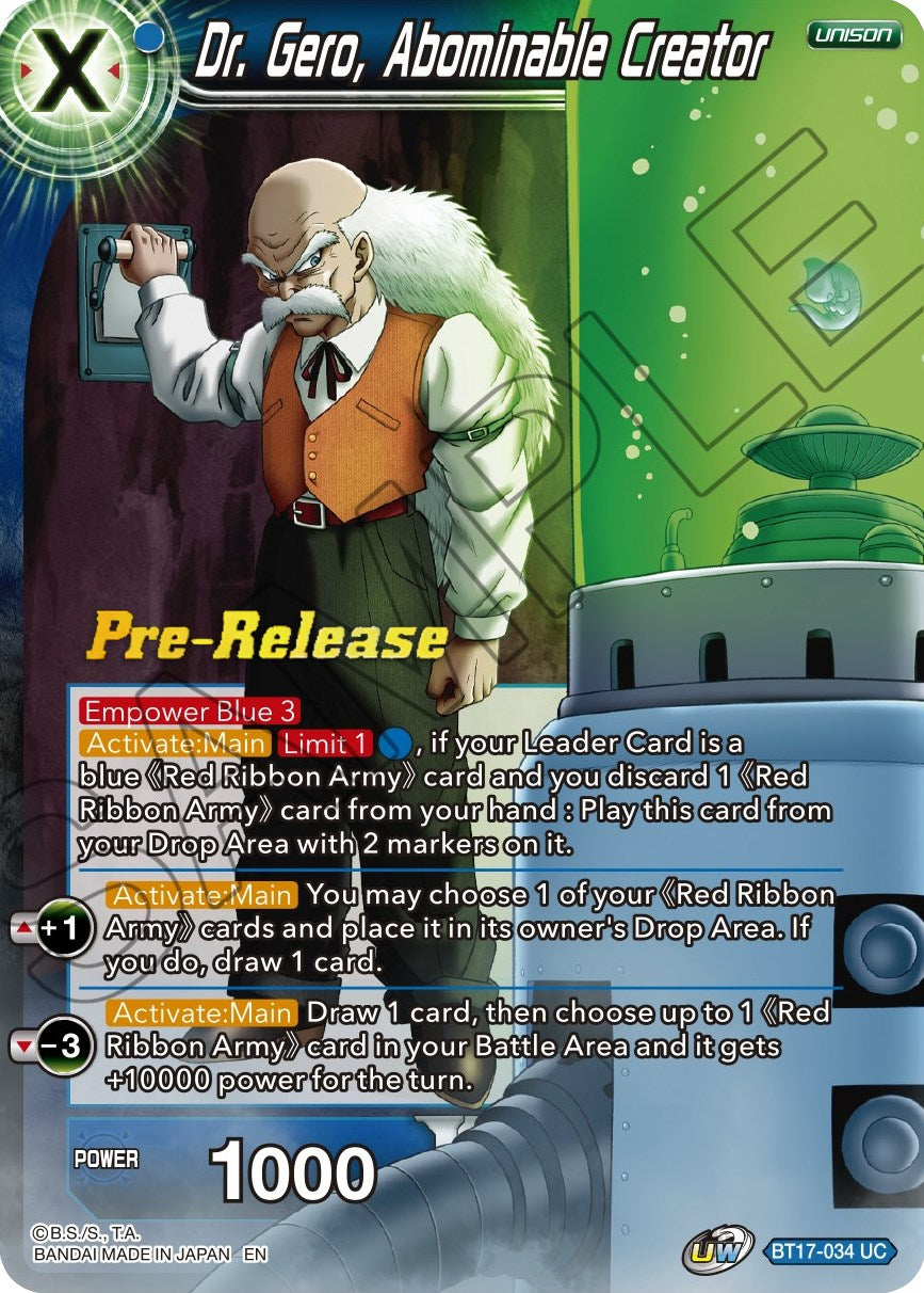 Dr. Gero, Abominable Creator (BT17-034) [Ultimate Squad Prerelease Promos] | Event Horizon Hobbies CA