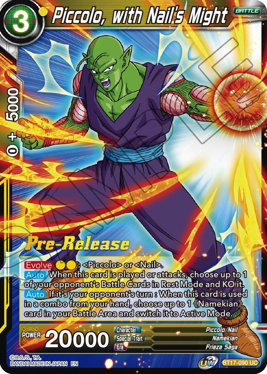 Piccolo, with Nail's Might (BT17-090) [Ultimate Squad Prerelease Promos] | Event Horizon Hobbies CA