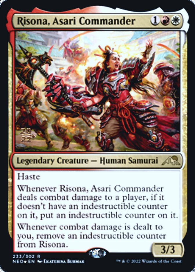 Risona, Asari Commander [Kamigawa: Neon Dynasty Prerelease Promos] | Event Horizon Hobbies CA