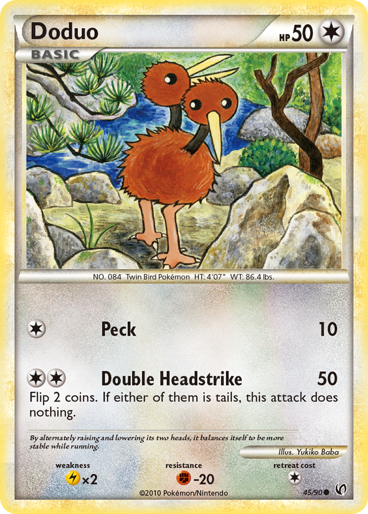 Doduo (45/90) [HeartGold & SoulSilver: Undaunted] | Event Horizon Hobbies CA