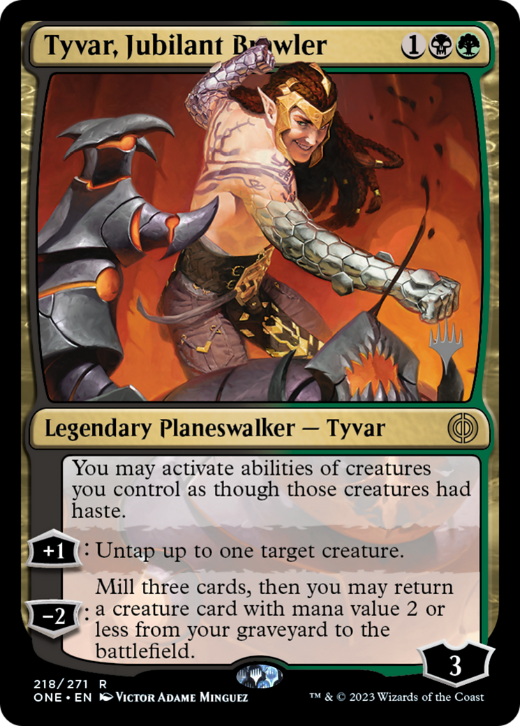 Tyvar, Jubilant Brawler (Promo Pack) [Phyrexia: All Will Be One Promos] | Event Horizon Hobbies CA