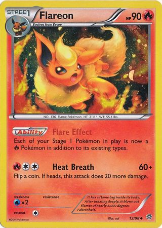 Flareon (13/98) (Cosmos Holo) [XY: Ancient Origins] | Event Horizon Hobbies CA