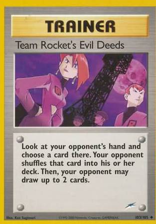 Team Rocket's Evil Deeds (103/105) [Neo Destiny Unlimited] | Event Horizon Hobbies CA