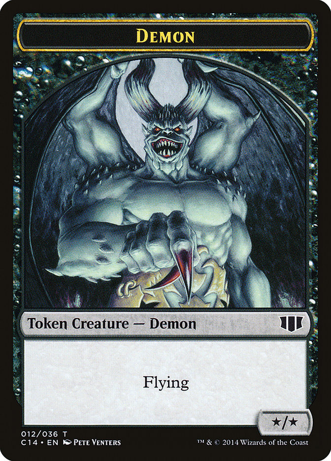 Demon (012/036) // Zombie (016/036) Double-sided Token [Commander 2014 Tokens] | Event Horizon Hobbies CA