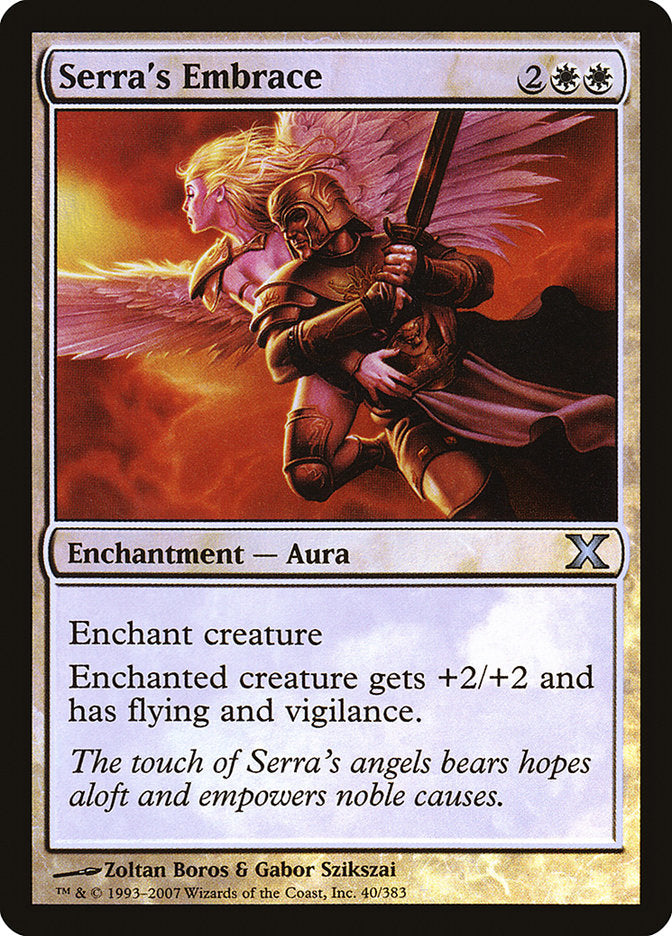 Serra's Embrace (Premium Foil) [Tenth Edition] | Event Horizon Hobbies CA